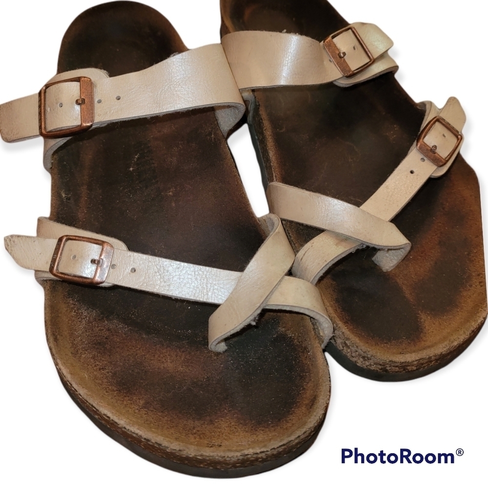 Birkenstock 38 Mayari pearly white